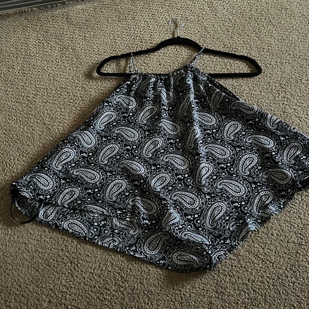 she + sky (bought from stitch and feather) paisley size small shirt